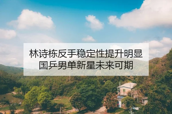 林诗栋反手稳定性提升明显 国乒男单新星未来可期